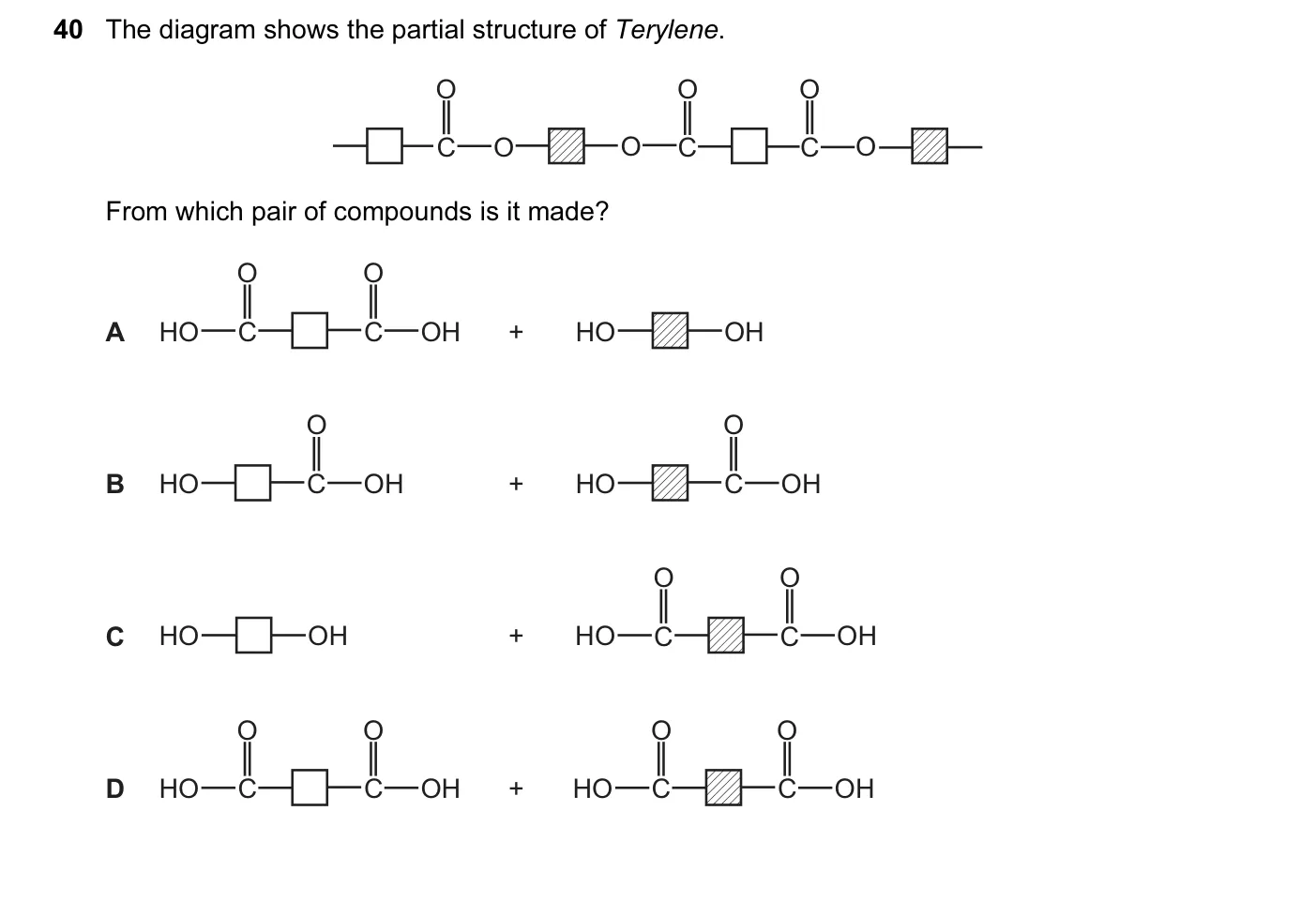 Question 40, November 2016, 0620 Paper 21