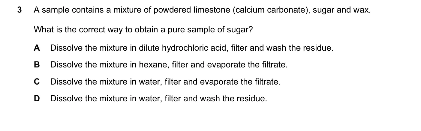 Question 3, November 2016, 0620 Paper 22