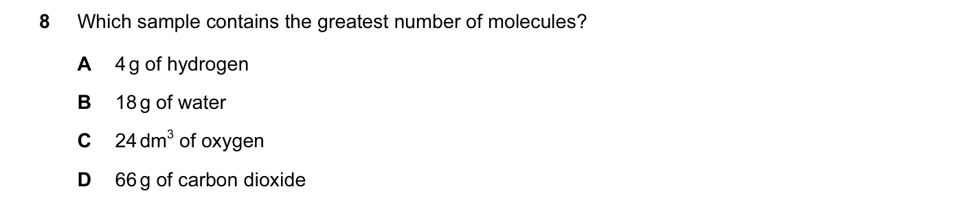 Question 8, November 2016, 0620 Paper 22