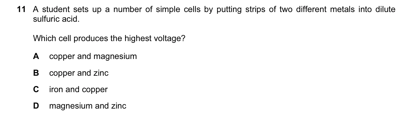 Question 11, November 2016, 0620 Paper 22
