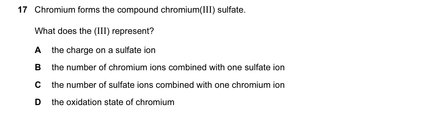 Question 17, November 2016, 0620 Paper 22