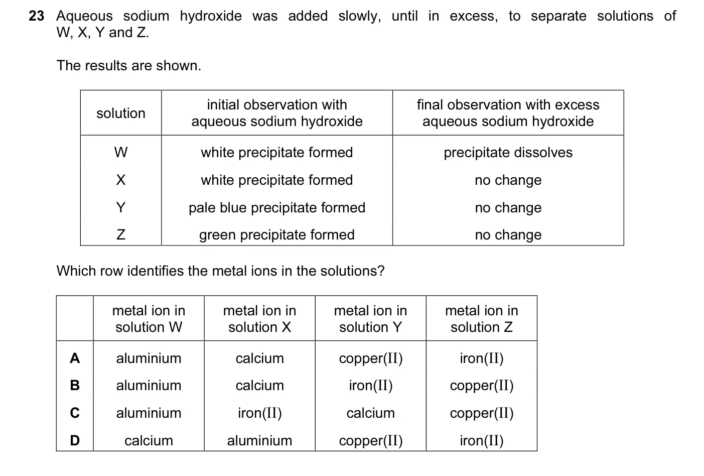 Question 23, November 2016, 0620 Paper 22