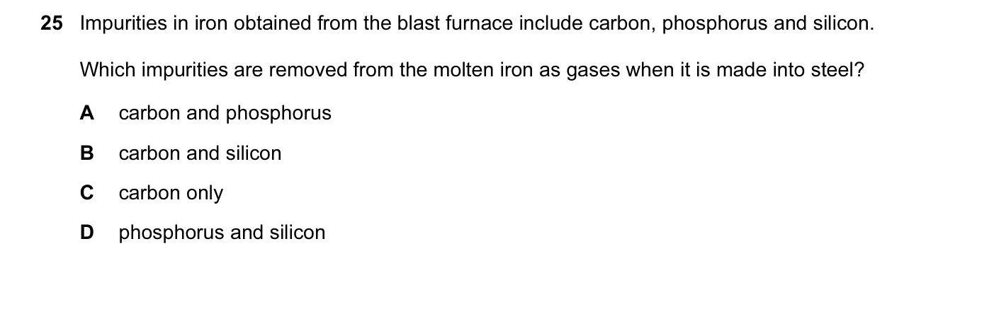 Question 25, November 2016, 0620 Paper 22