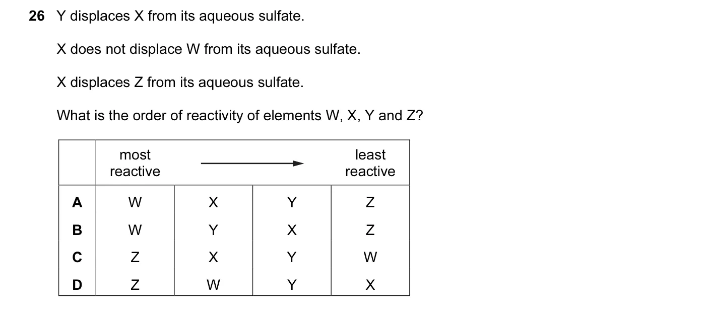 Question 26, November 2016, 0620 Paper 22
