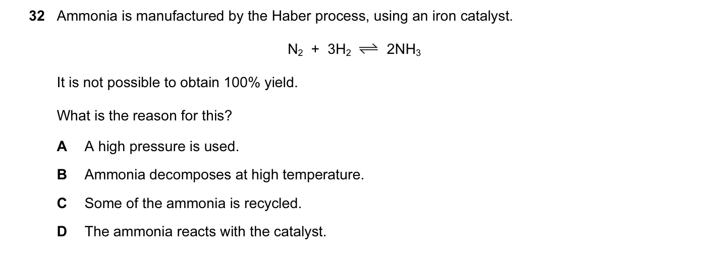 Question 32, November 2016, 0620 Paper 22