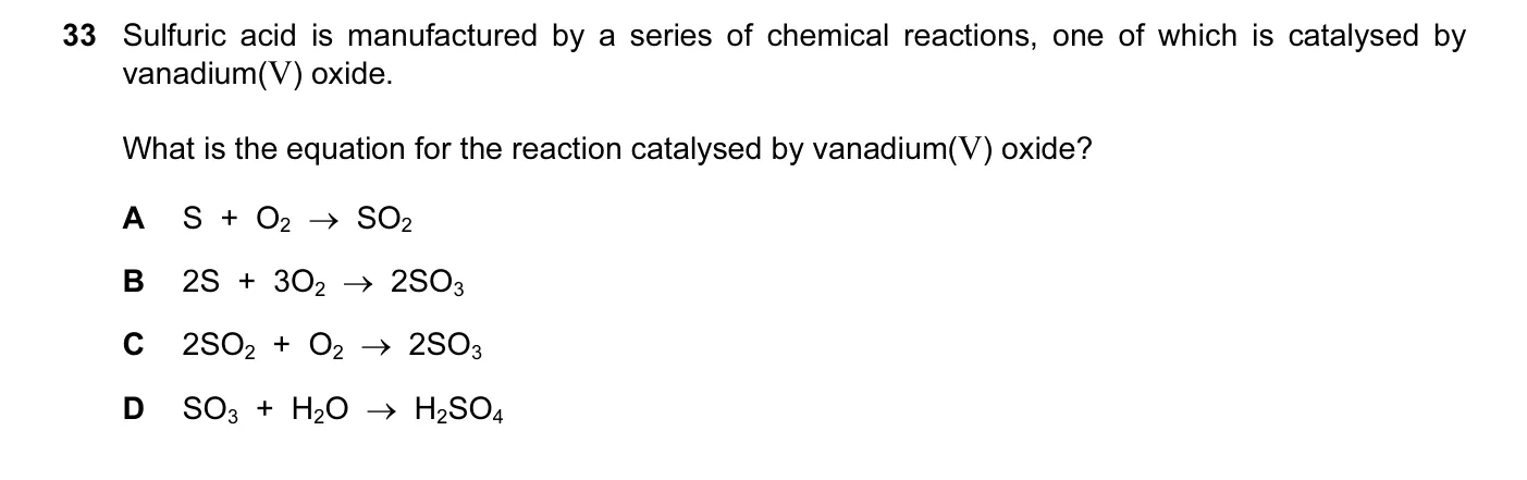 Question 33, November 2016, 0620 Paper 22