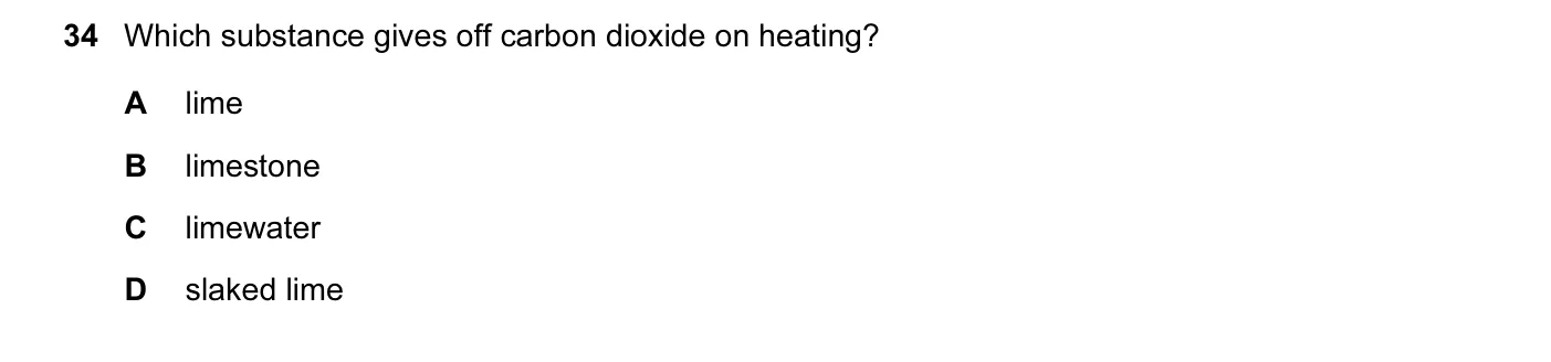 Question 34, November 2016, 0620 Paper 22