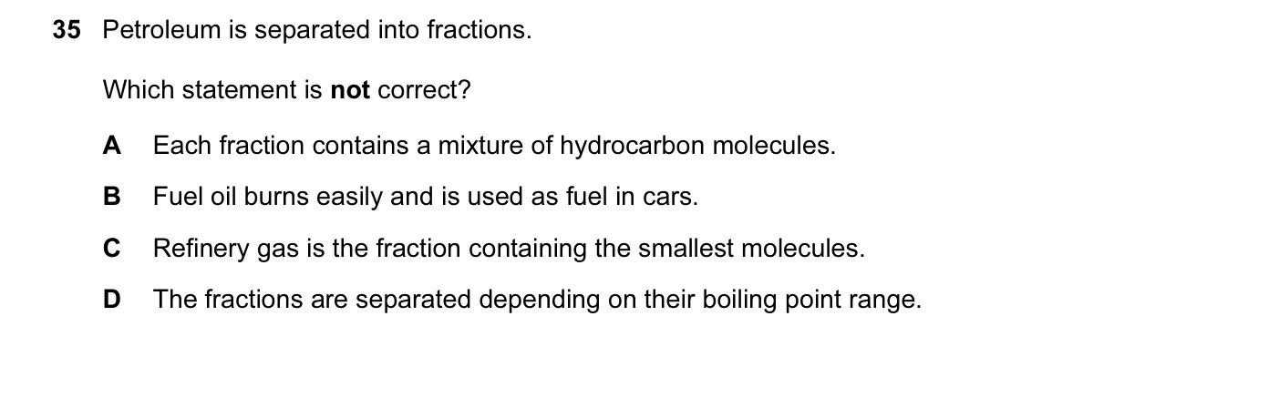 Question 35, November 2016, 0620 Paper 22