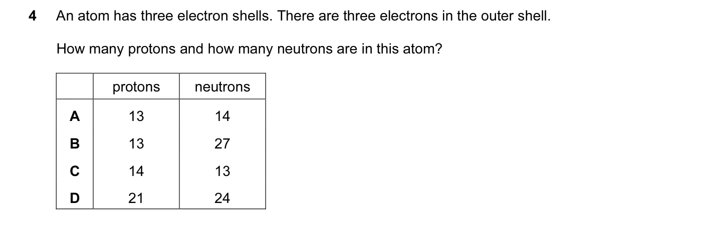 Question 4, November 2016, 0620 Paper 23
