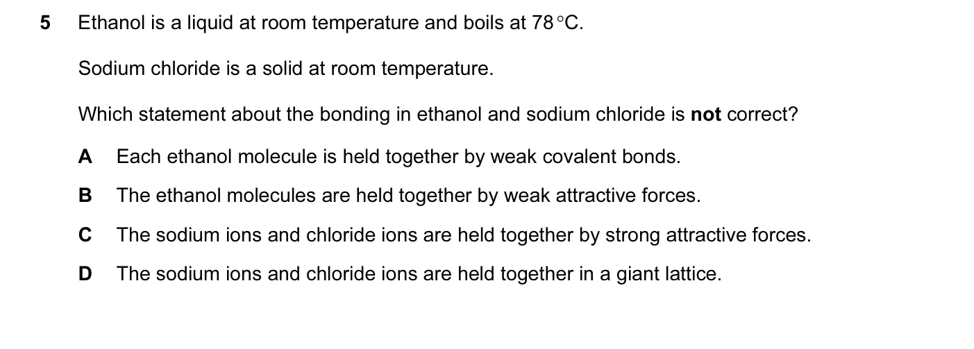Question 5, November 2016, 0620 Paper 23