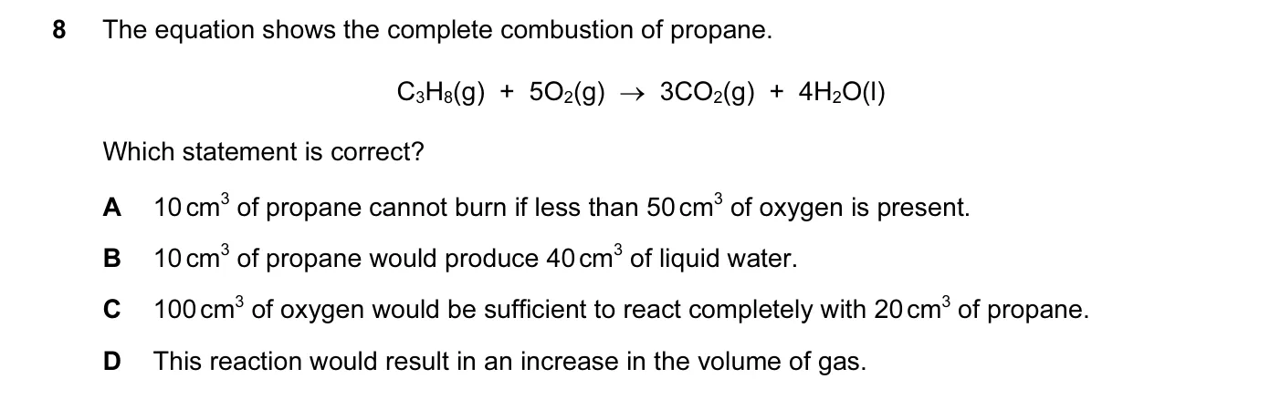 Question 8, November 2016, 0620 Paper 23