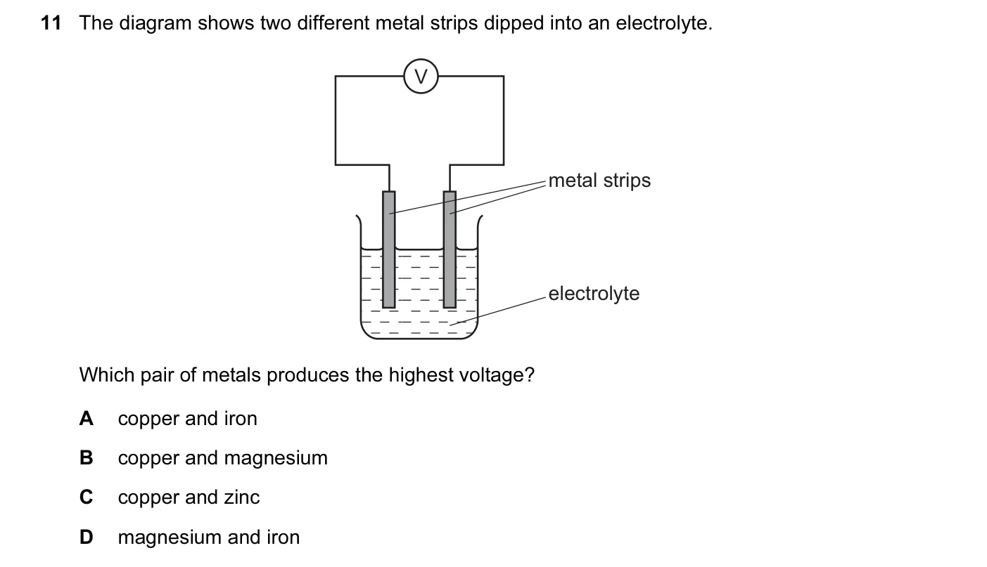 Question 11, November 2016, 0620 Paper 23