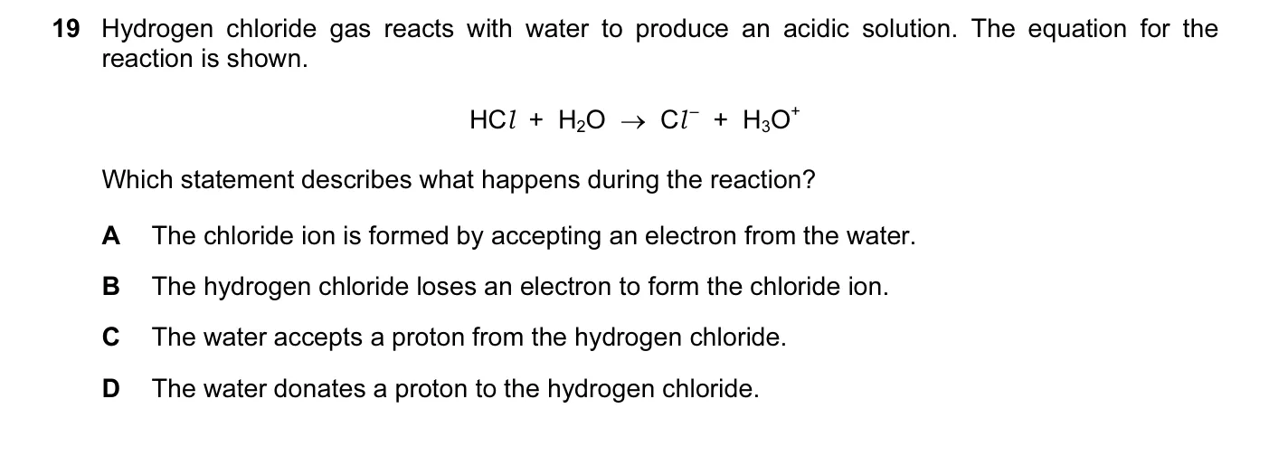 Question 19, November 2016, 0620 Paper 23
