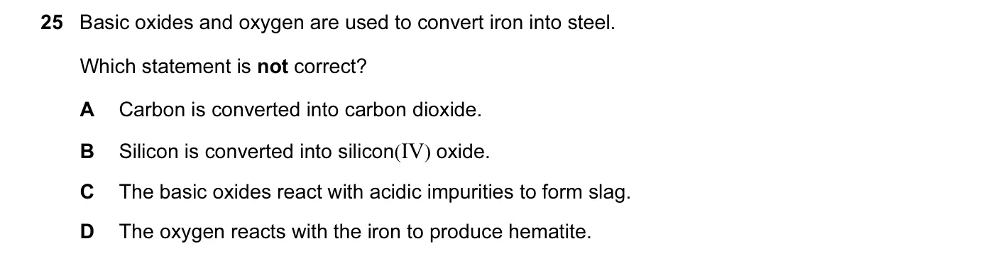 Question 25, November 2016, 0620 Paper 23