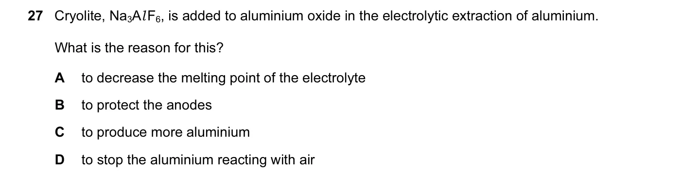 Question 27, November 2016, 0620 Paper 23