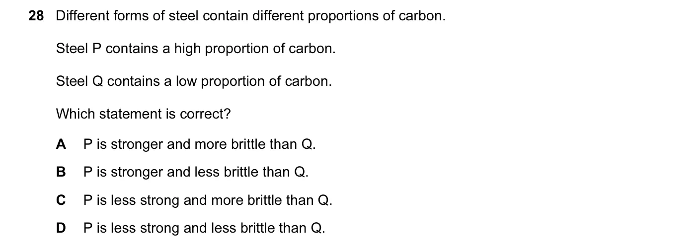 Question 28, November 2016, 0620 Paper 23