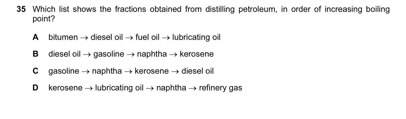 Question 35, November 2016, 0620 Paper 23