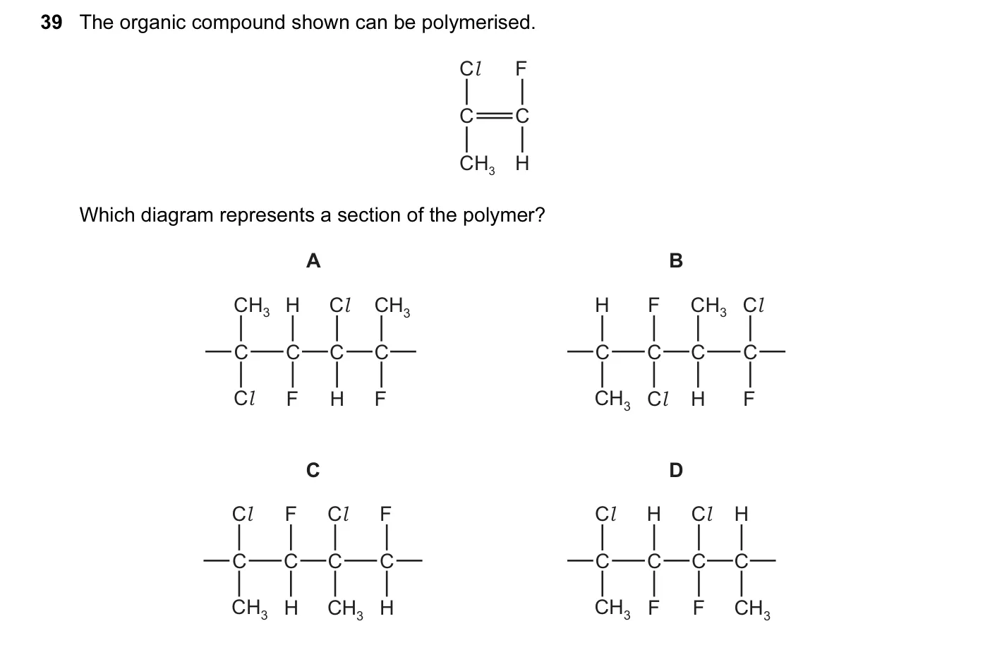 Question 39, November 2016, 0620 Paper 23