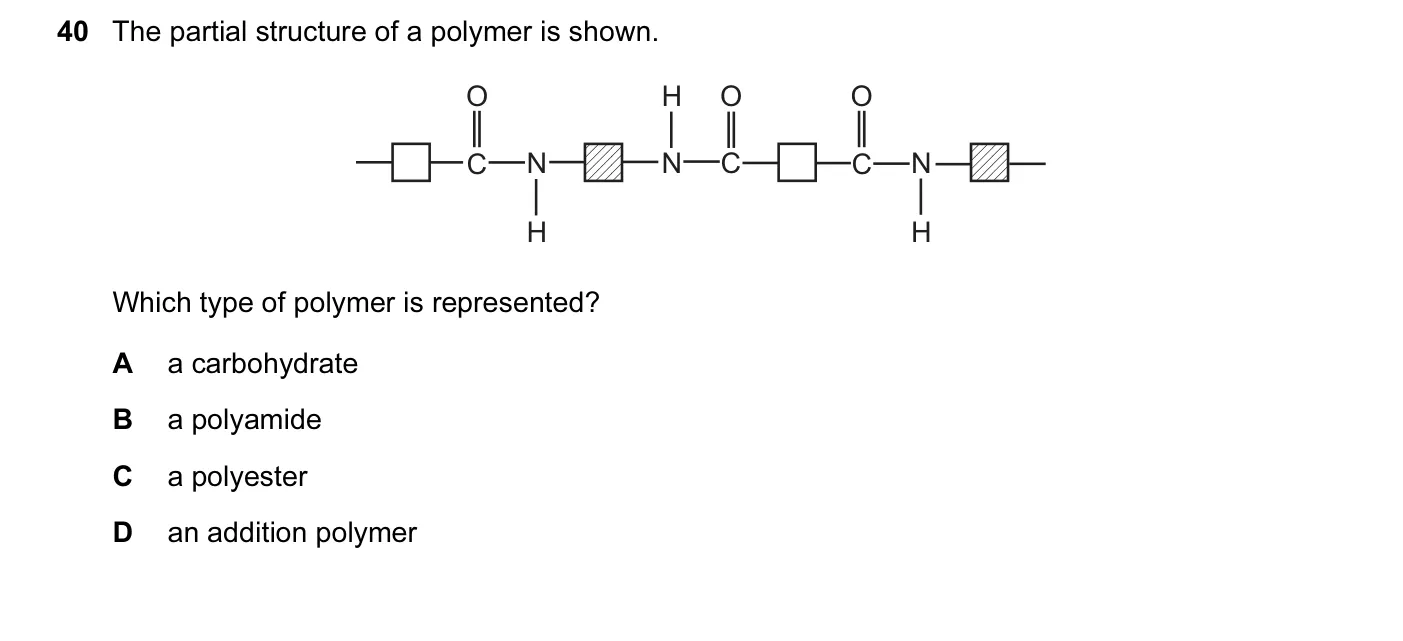 Question 40, November 2016, 0620 Paper 23