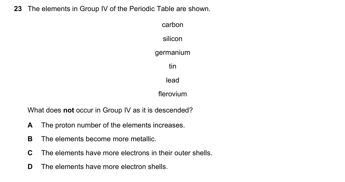 Question 23, June 2017, 0620 Paper 21