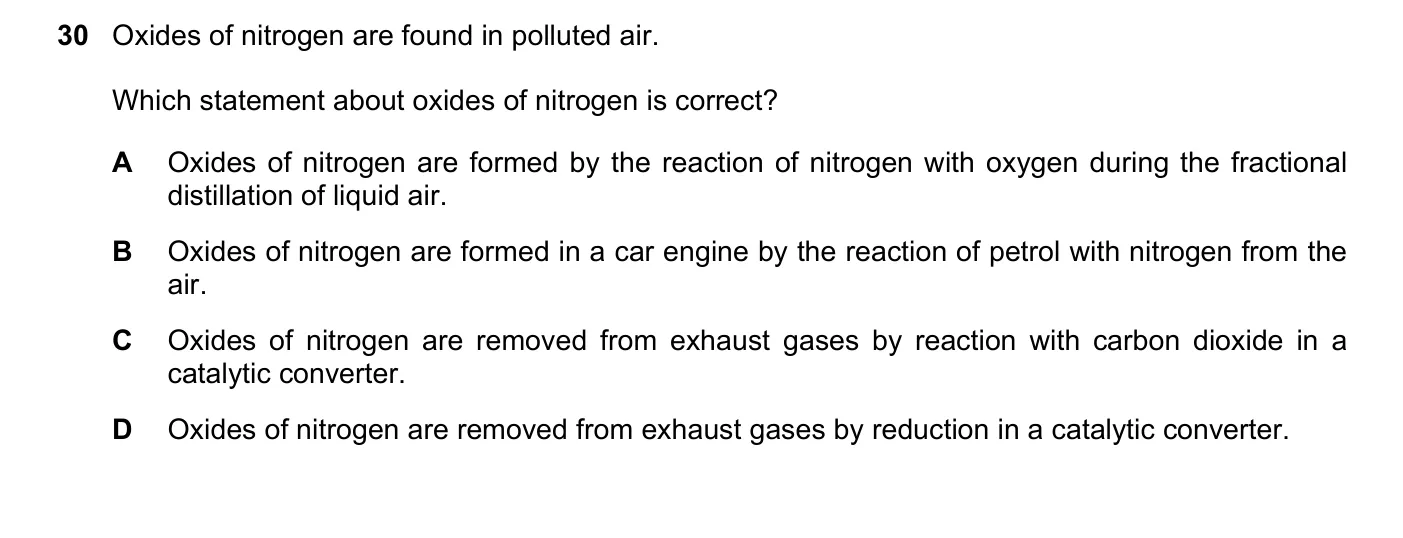 Question 30, June 2017, 0620 Paper 21