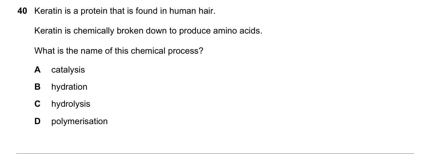 Question 40, June 2017, 0620 Paper 21