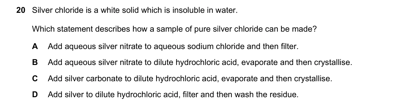 Question 20, June 2017, 0620 Paper 22