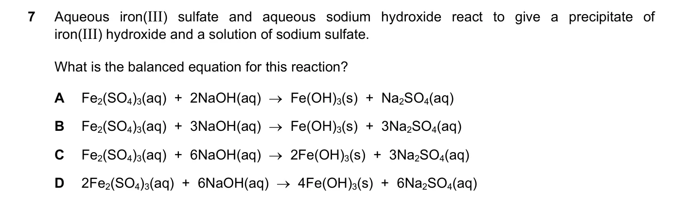 Question 7, June 2017, 0620 Paper 23