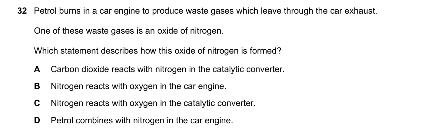 Question 32, June 2017, 0620 Paper 23