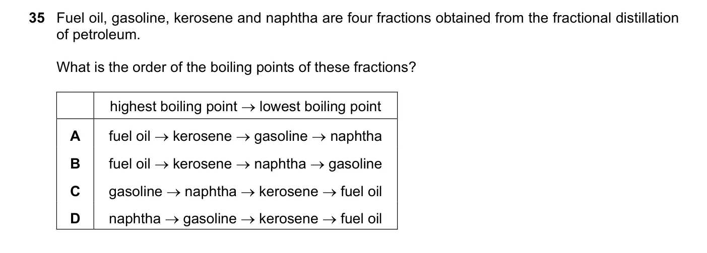 Question 35, June 2017, 0620 Paper 23
