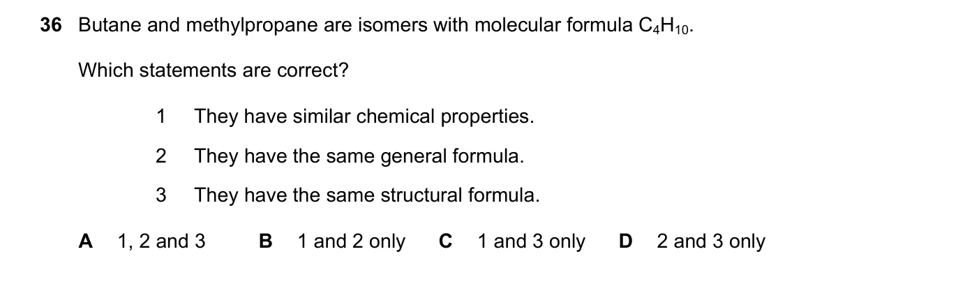 Question 36, June 2017, 0620 Paper 23