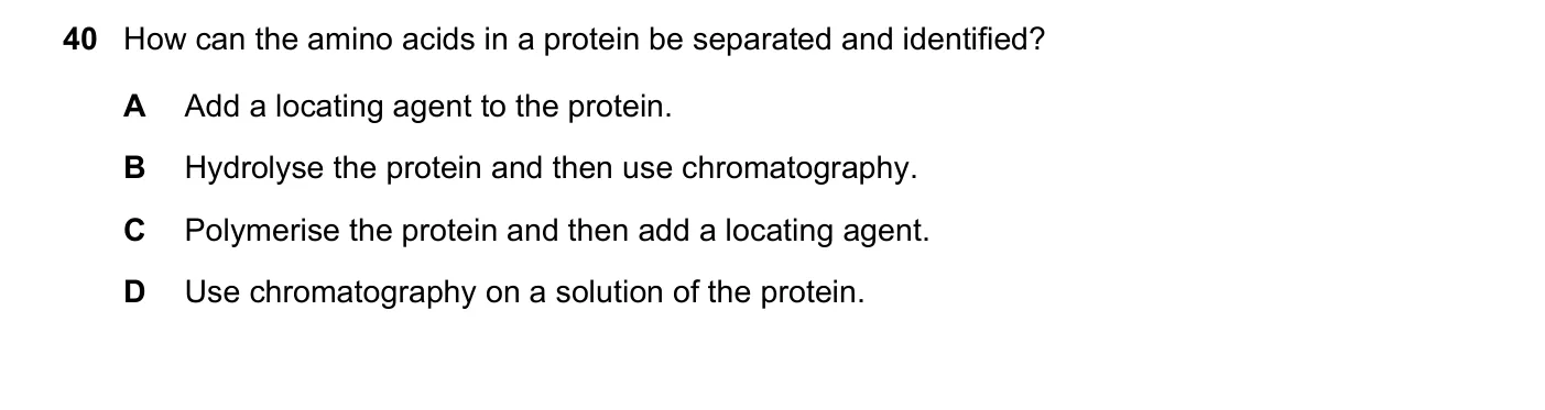 Question 40, June 2017, 0620 Paper 23