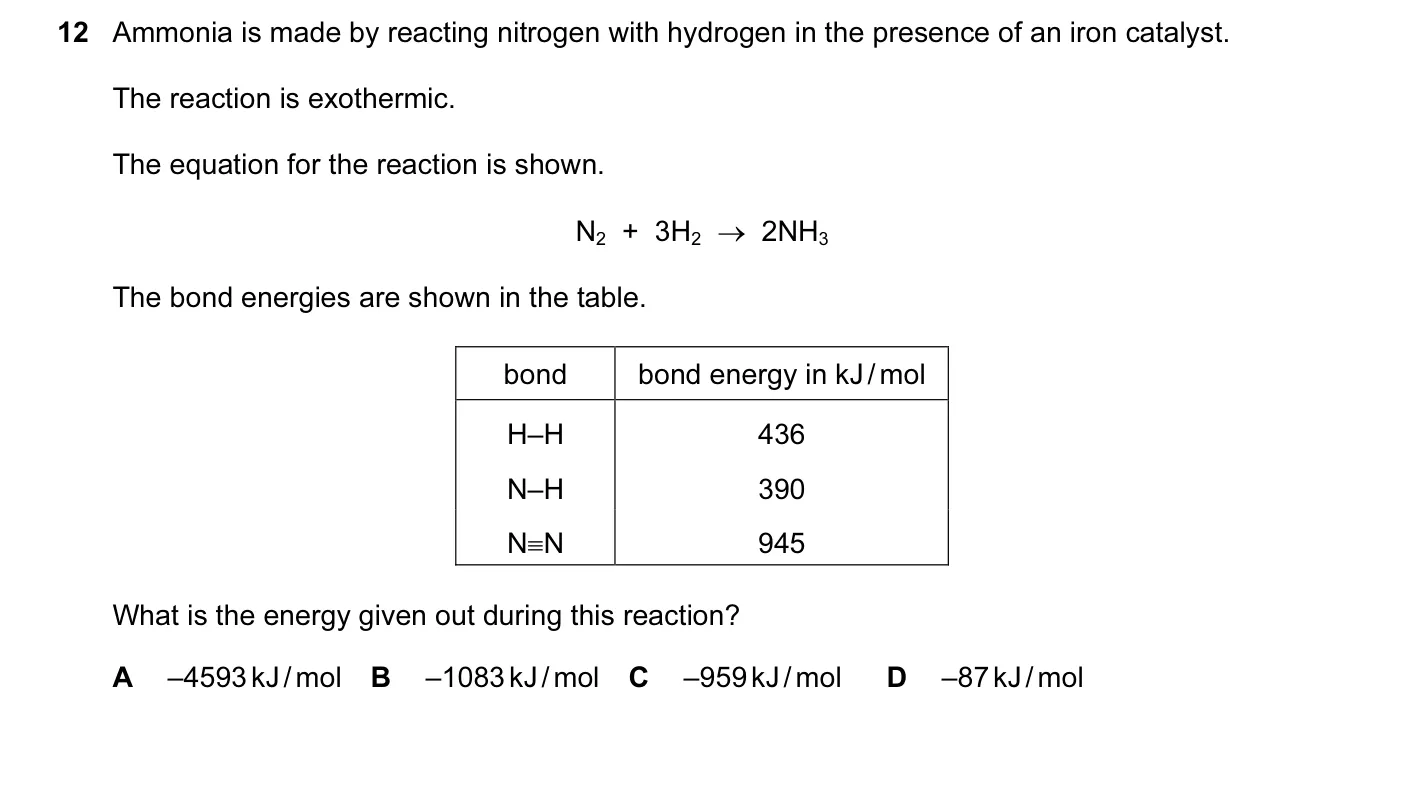 Question 12, March 2017, 0620 Paper 22