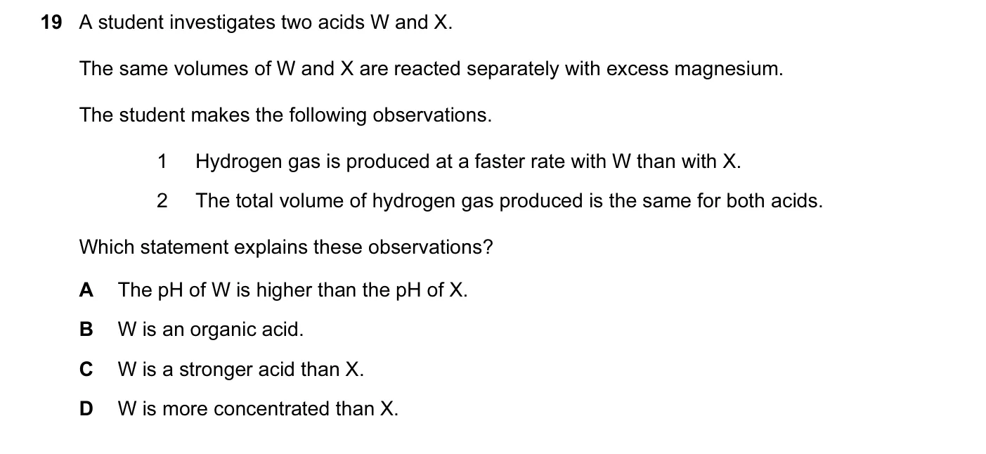 Question 19, March 2017, 0620 Paper 22