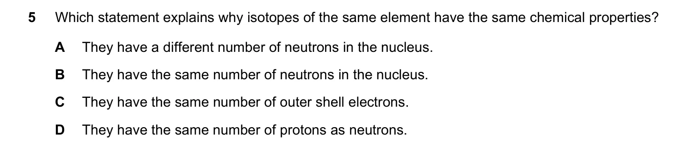 Question 5, November 2017, 0620 Paper 21