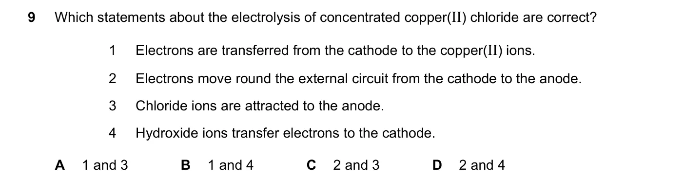 Question 9, November 2017, 0620 Paper 21