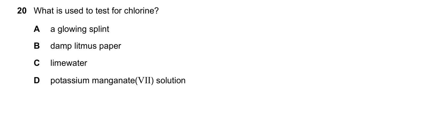 Question 20, November 2017, 0620 Paper 21