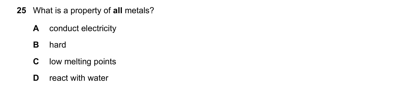 Question 25, November 2017, 0620 Paper 21