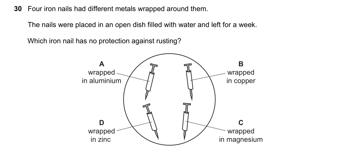 Question 30, November 2017, 0620 Paper 21