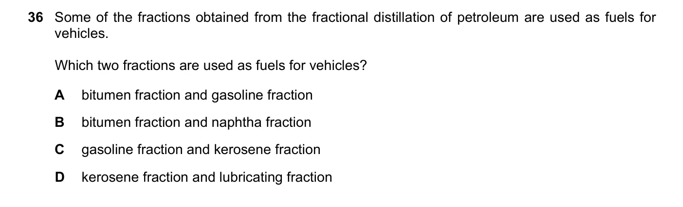 Question 36, November 2017, 0620 Paper 21