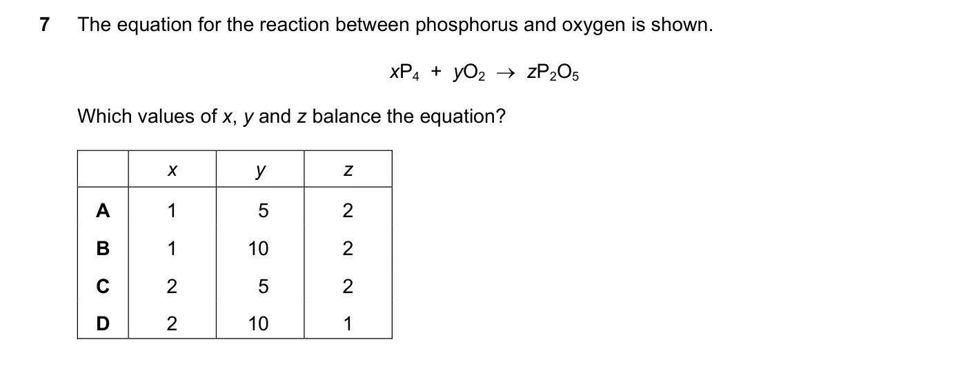Question 7, November 2017, 0620 Paper 22