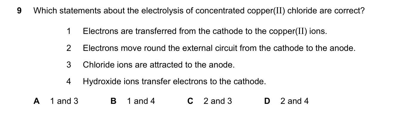 Question 9, November 2017, 0620 Paper 22