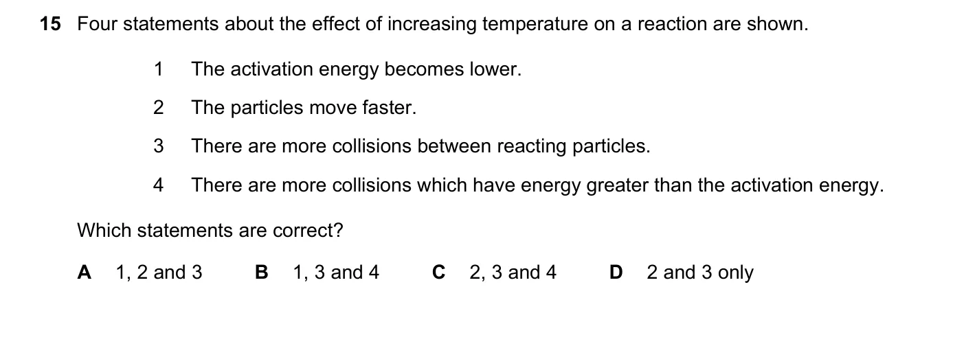 Question 15, November 2017, 0620 Paper 22