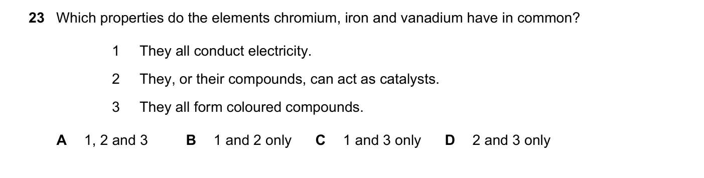 Question 23, November 2017, 0620 Paper 22