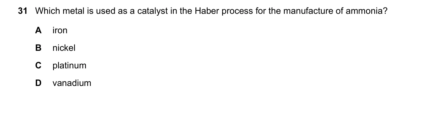 Question 31, November 2017, 0620 Paper 22