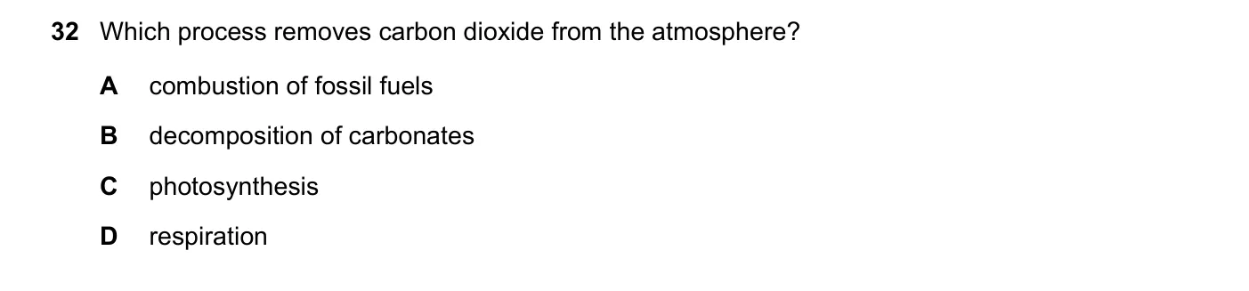 Question 32, November 2017, 0620 Paper 22