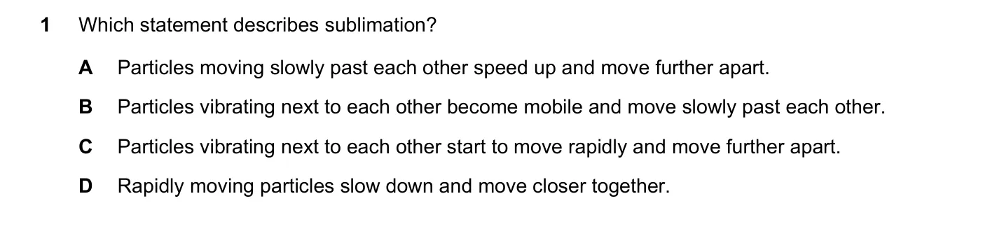 Question 1, November 2017, 0620 Paper 23