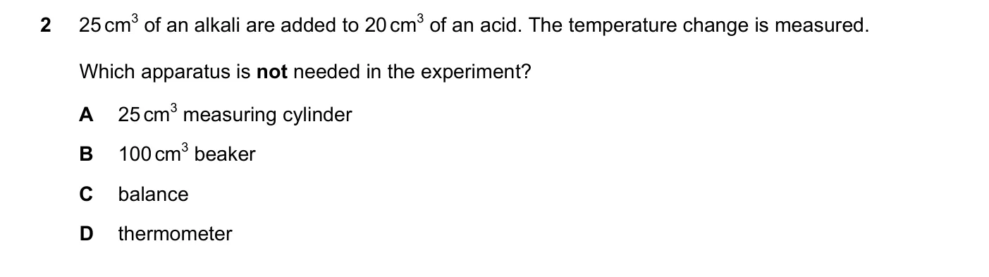 Question 2, November 2017, 0620 Paper 23
