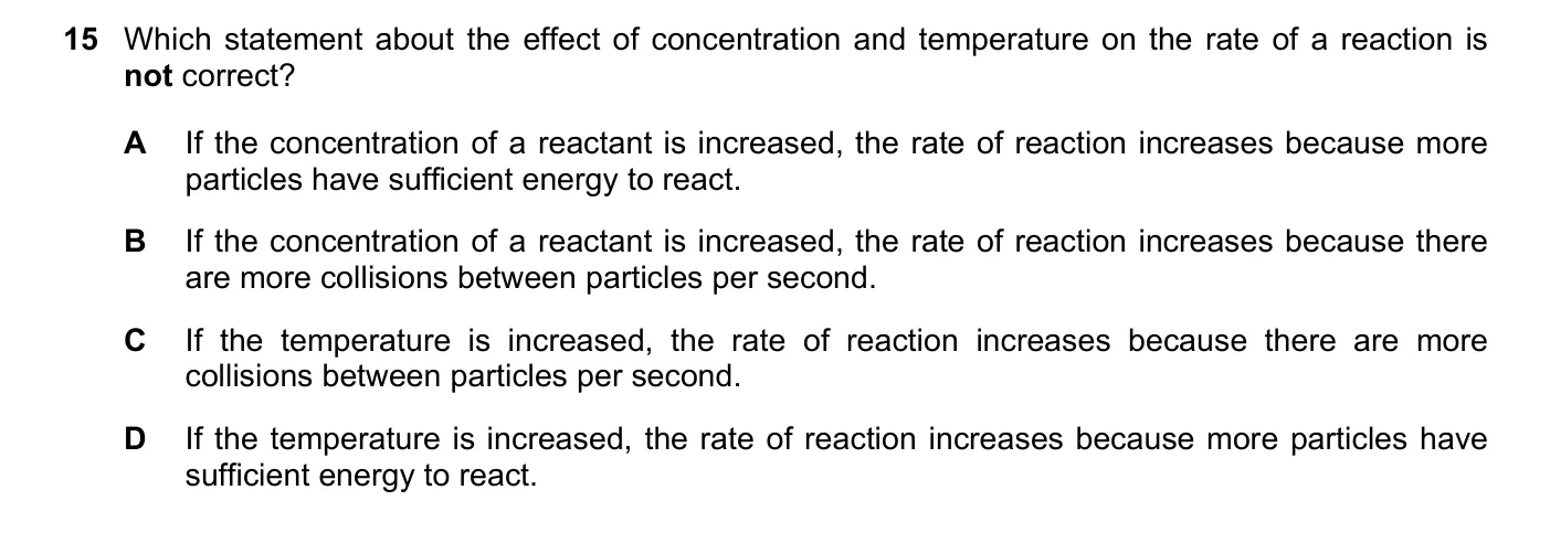 Question 15, November 2017, 0620 Paper 23