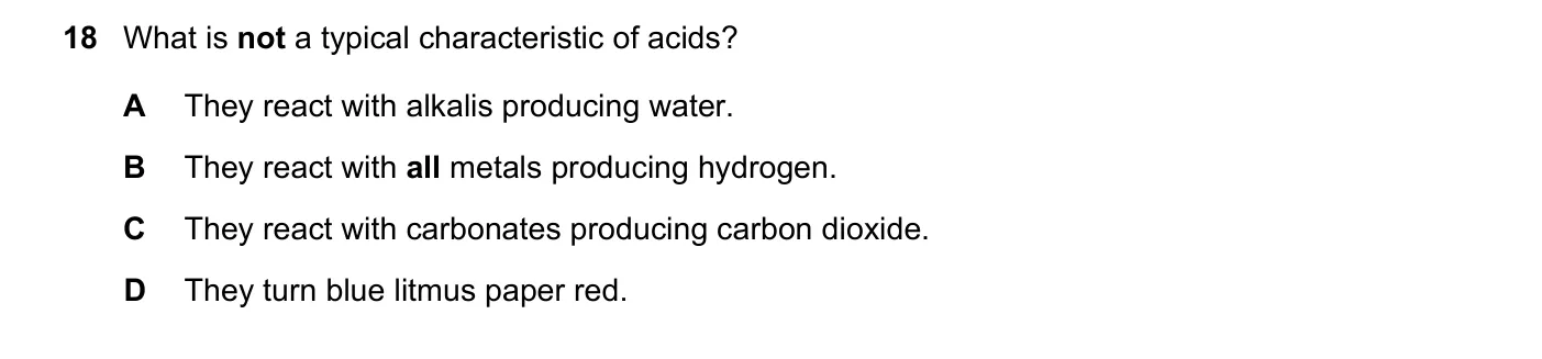 Question 18, November 2017, 0620 Paper 23
